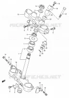 TE DE FOURCHE (MODELE K/L) pour Suzuki RMX 250 1989