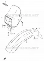 SUPPORT   CARENAGES DE PHARE pour Suzuki RMX 250 1998