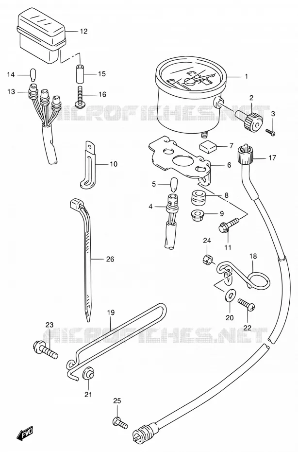 COMPTEUR Suzuki MOTO 250 RMX 1999  RMX250X(E24)