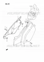 CARENAGES ARRIERE  (MODELE K/L/M) pour Suzuki RMX 250 1989