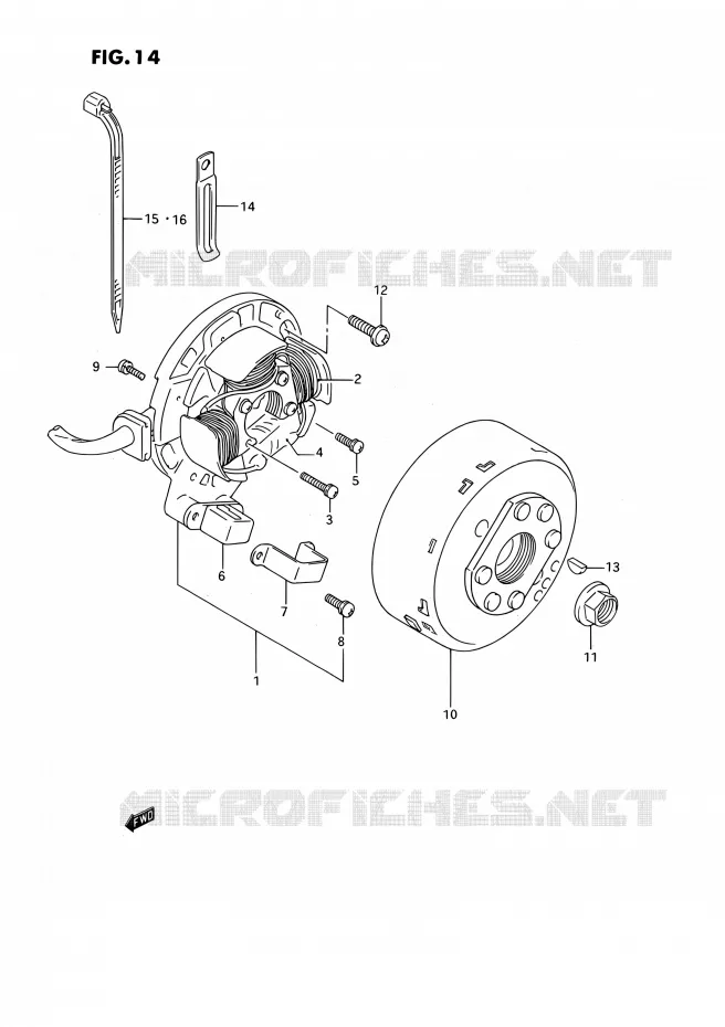 ALLUMAGE ROTOR - STATOR Suzuki MOTO 250 RMX 1989  RMX250K(E03)