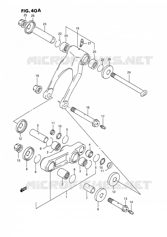 BIELLETTE D'AMORTISSEUR (MODELE M/N/P/R/S/T) Suzuki MOTO 250 RMX 1991  RMX250 M (E03)