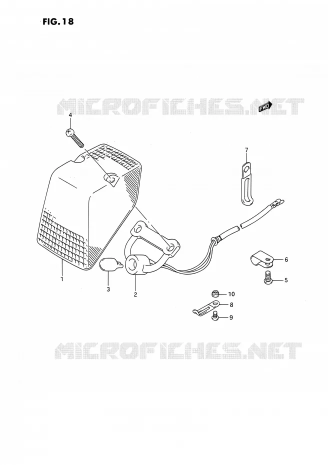 FEU ARRIERE Suzuki MOTO 250 RMX 1992  RMX250 N (E03)