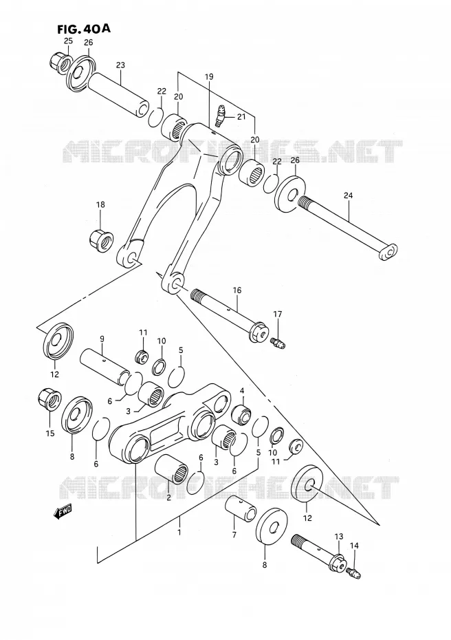 BIELLETTE D'AMORTISSEUR (MODELE M/N/P/R/S/T) Suzuki MOTO 250 RMX 1993  RMX250 P (E03)