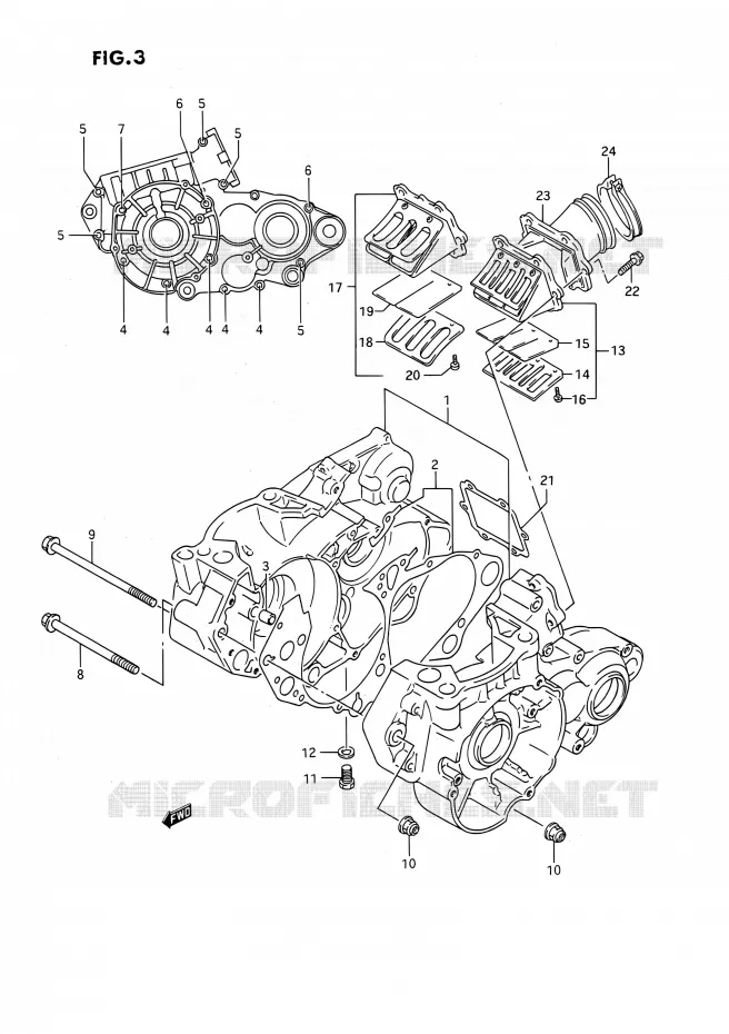 CARTER Suzuki MOTO 250 RMX 1994  RMX250 R (E03)