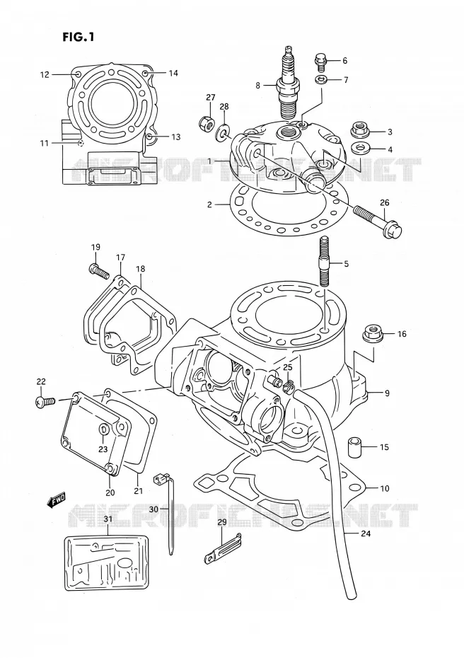 CYLINDRE Suzuki MOTO 250 RMX 1994  RMX250 R (E03)