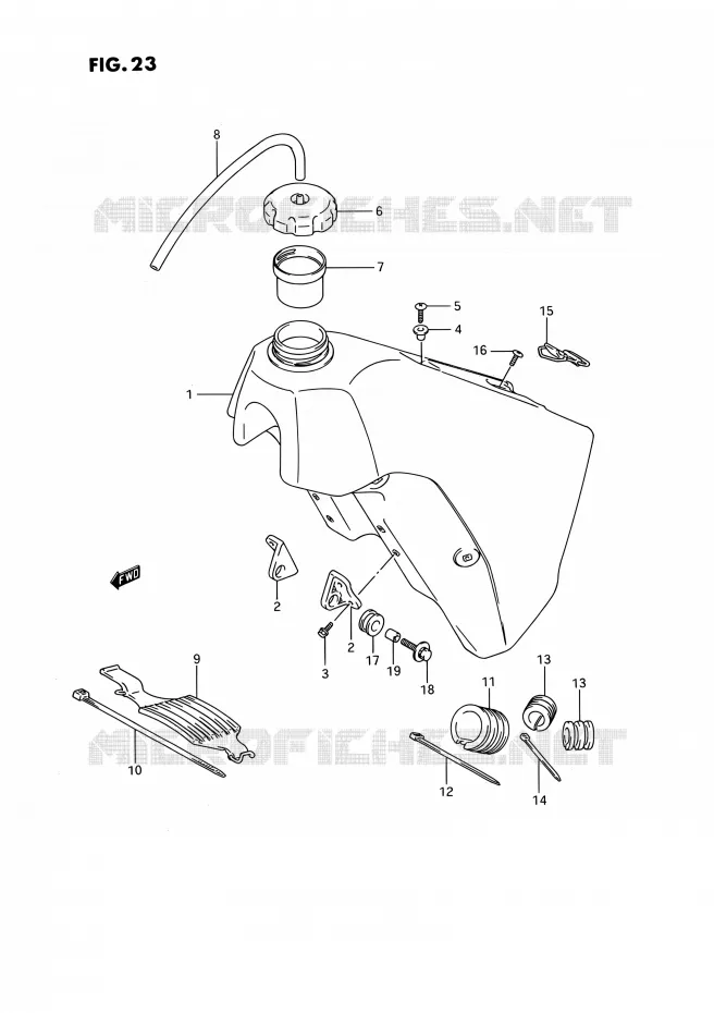 RESERVOIR D'ESSENCE Suzuki MOTO 250 RMX 1994  RMX250 R (E03)