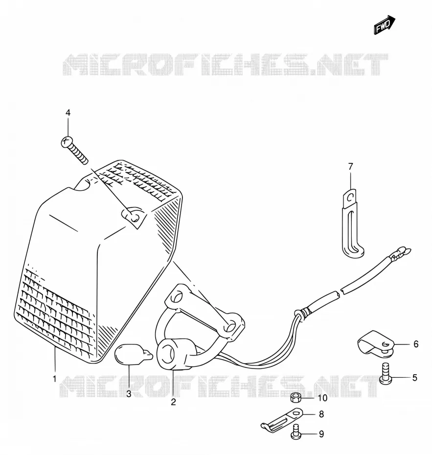 FEU ARRIERE Suzuki MOTO 250 RMX 1998  RMX250 W