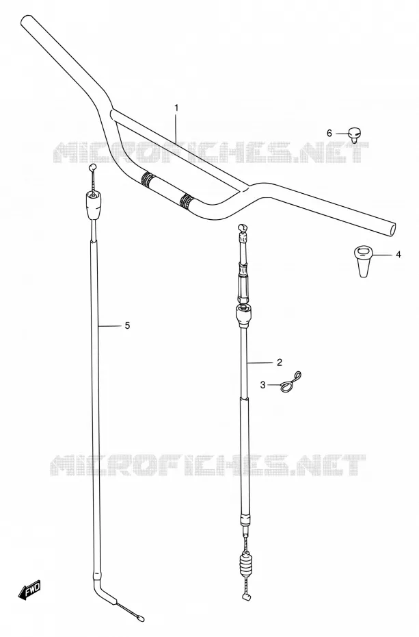 GUIDON Suzuki MOTO 250 RMX 1998  RMX250 W