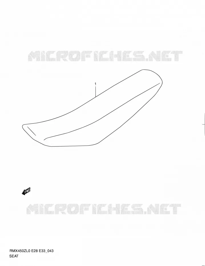 SELLE Suzuki MOTO 450 RMX 2012  RMX450Z L0 (E03,E28,E33)