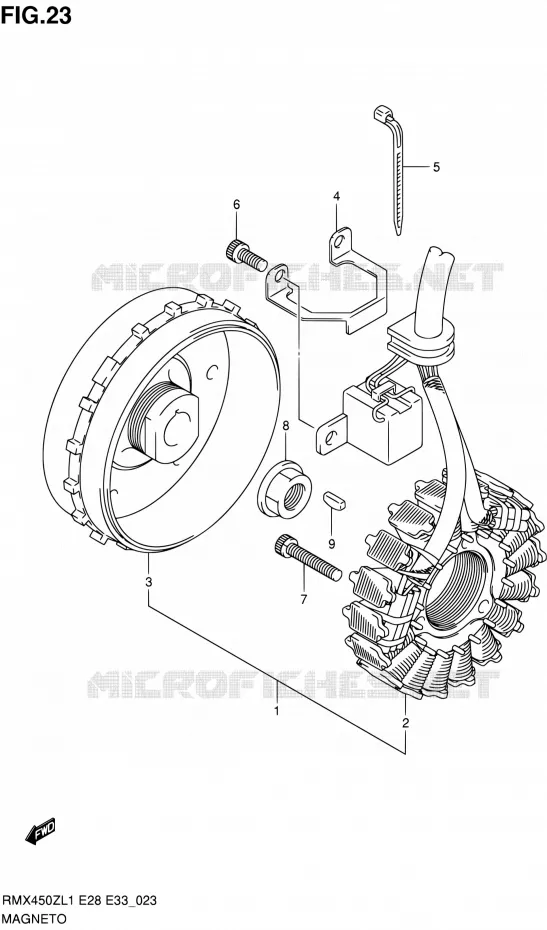 ALLUMAGE ROTOR - STATOR Suzuki MOTO 450 RMX 2012  RMX450Z L1 (E03,E28,E33)