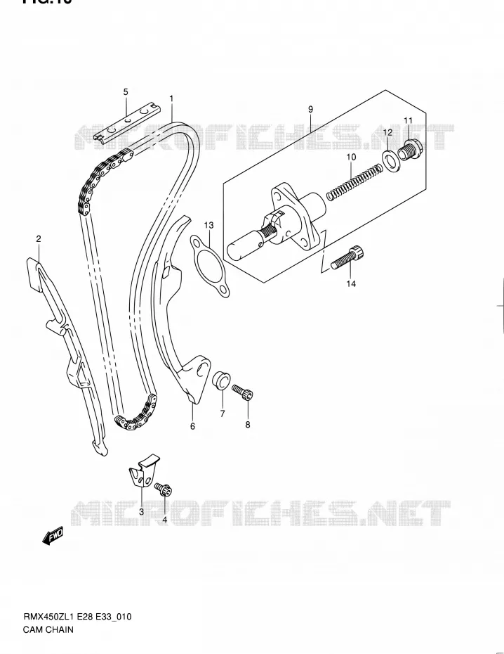 DISTRIBUTION Suzuki MOTO 450 RMX 2012  RMX450Z L1 (E03,E28,E33)