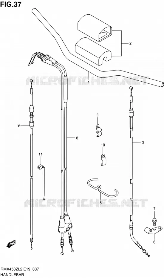 GUIDON Suzuki MOTO 450 RMX 2012  RMX450ZL2(E19)