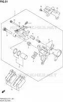 ETRIER DE FREIN ARRIERE pour Suzuki RMX 450 2012