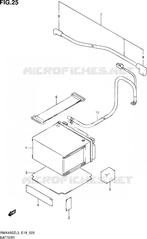 BATTERIE Suzuki MOTO 450 RMX 2012  RMX450Z L3 (E19)