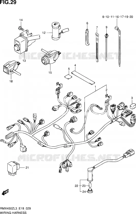 FAISCEAU ELECTRIQUE Suzuki MOTO 450 RMX 2012  RMX450Z L3 (E19)