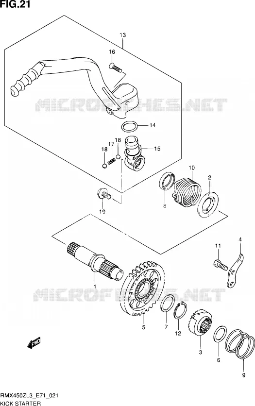 KICK Suzuki MOTO 450 RMX 2013  RMX450Z L3 (E71)