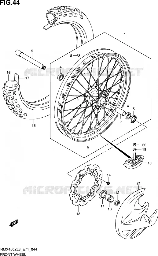 ROUE AVANT Suzuki MOTO 450 RMX 2013  RMX450Z L3 (E71)