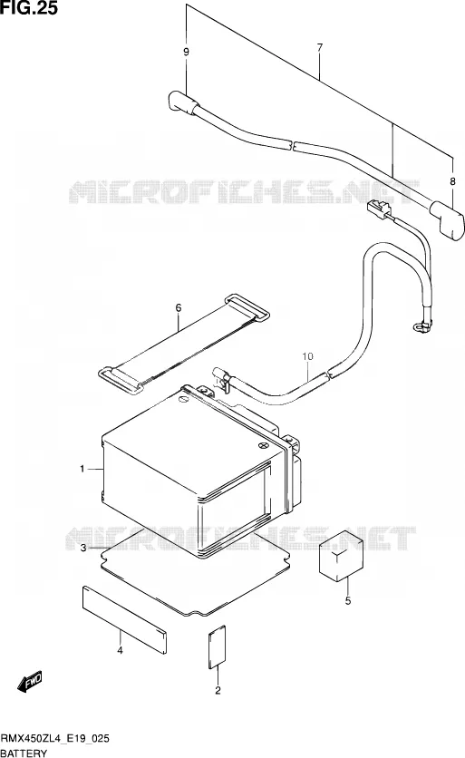 BATTERIE Suzuki MOTO 450 RMX 2014  RMX450Z L4 (E19)