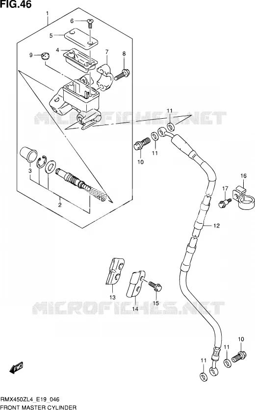 MAITRE CYLINDRE AVANT Suzuki MOTO 450 RMX 2014  RMX450Z L4 (E19)