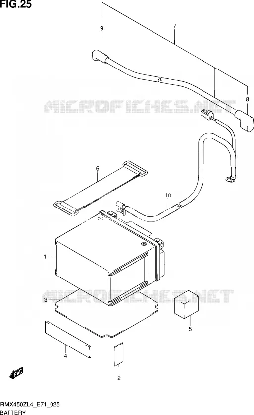 BATTERIE Suzuki MOTO 450 RMX 2014  RMX450Z L4 (E71)