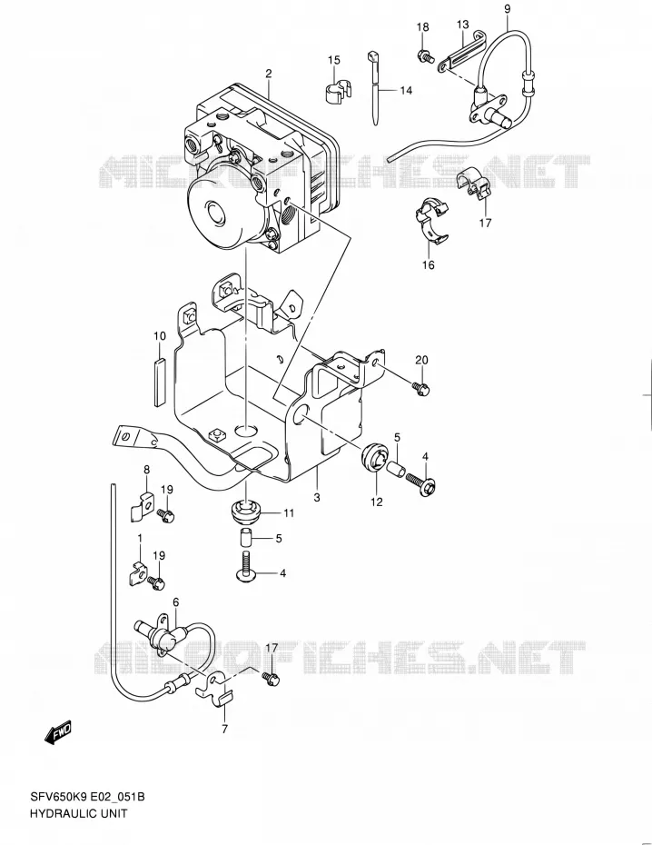 SYSTÈME ABS (SFV650AK9/UAK9/AL0/UAL0) Suzuki MOTO 650 GLADIUS 2010  SFV650L0(E24)
