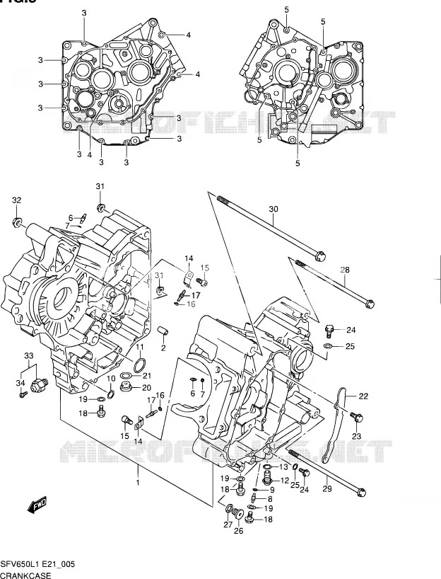CARTER Suzuki MOTO 650 GLADIUS 2011  SFV650L1(E24)