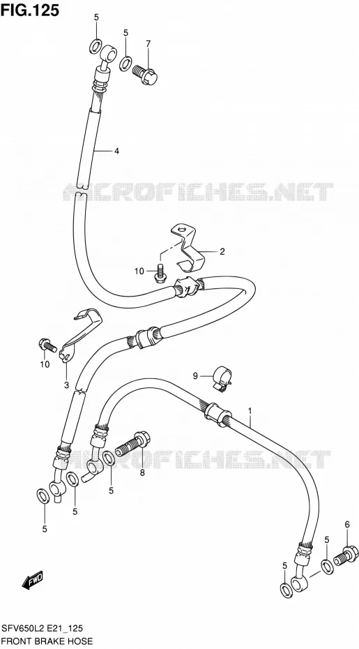 DURITE DE FREIN AVANT (SFV650L2 E24) Suzuki MOTO 650 GLADIUS 2012  SFV650L2(E21)