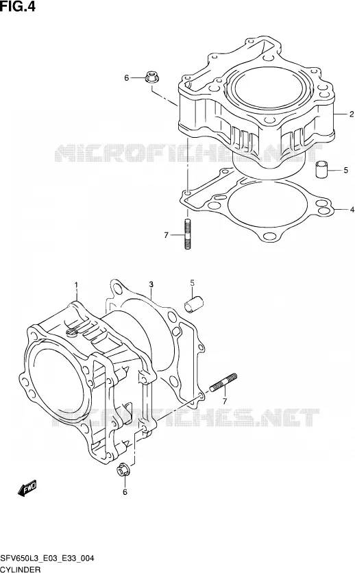 CYLINDRE Suzuki MOTO 650 GLADIUS 2013  SFV650 L3 (E03,E28,E33)