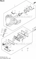 ENSEMBLE FEU ARRIERE (SFV650L2 E24) pour Suzuki GLADIUS 650 2012
