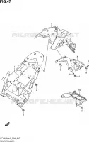 GARDE BOUE ARRIERE pour Suzuki GLADIUS 650 2013