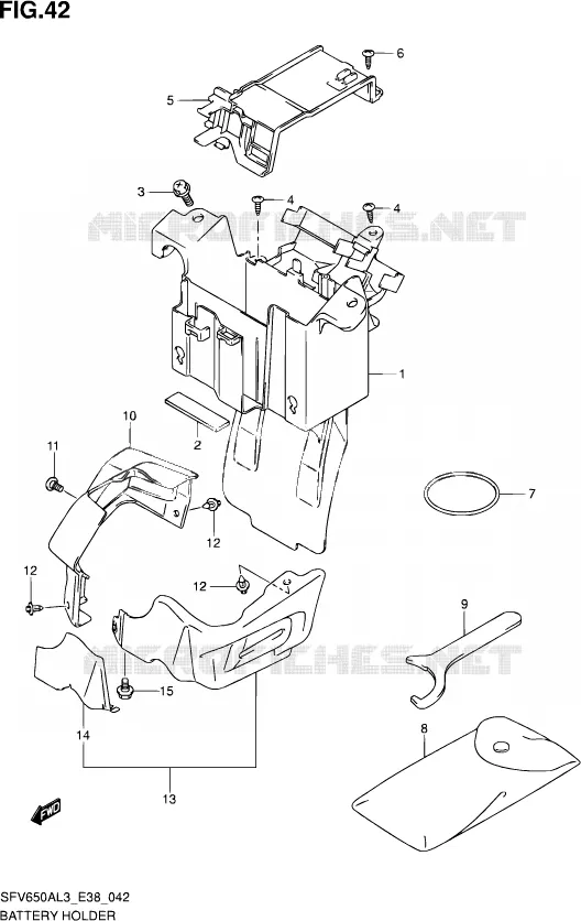 BAC A BATTERIE - OUTILS Suzuki MOTO 650 GLADIUS 2013  SFV650A L3 (E38)