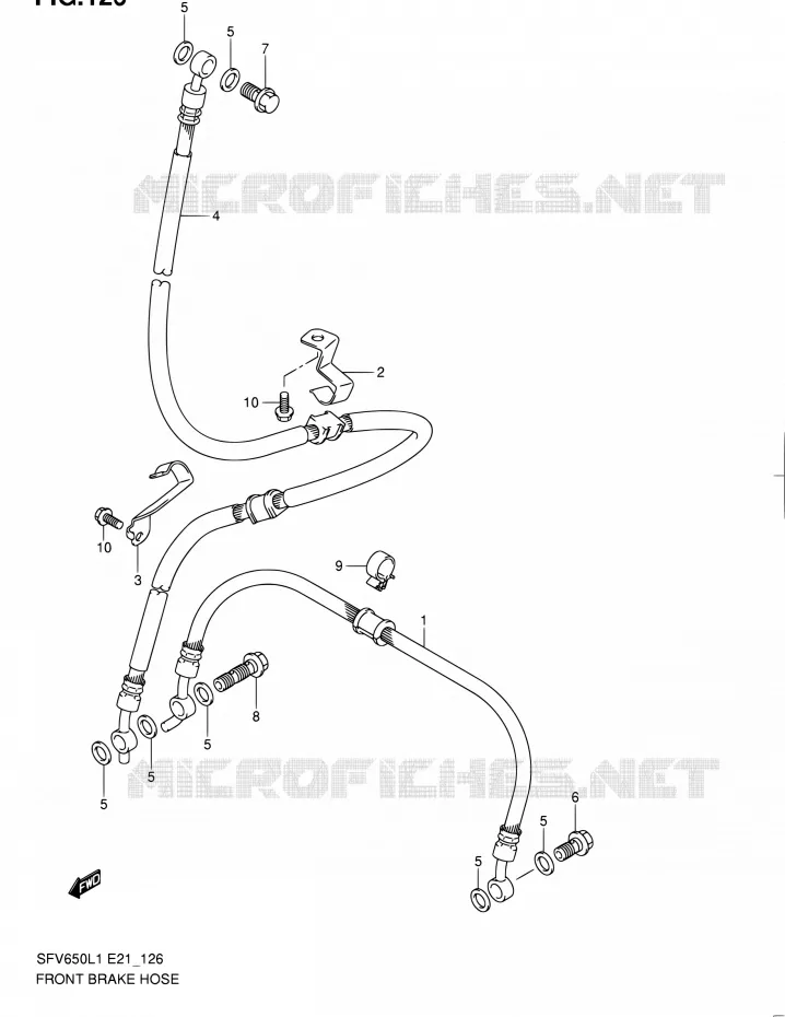 DURITE DE FREIN AVANT (SFV650L1 E24) Suzuki MOTO 650 GLADIUS 2011  SFV650UL1(E24)