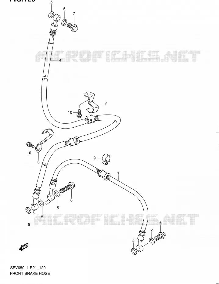 DURITE DE FREIN AVANT (SFV650UL1 E24) Suzuki MOTO 650 GLADIUS 2011  SFV650UL1(E24)