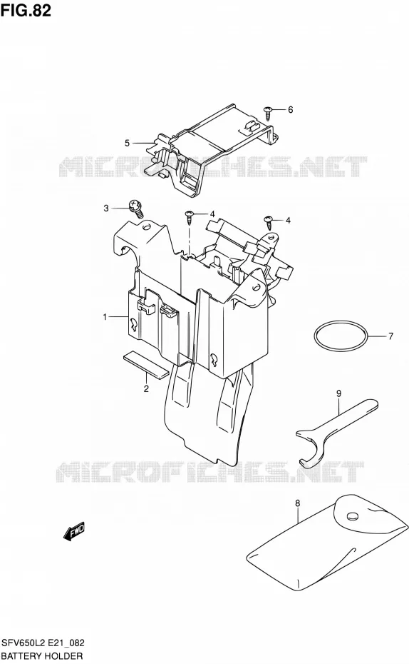 BAC A BATTERIE - OUTILS (SFV650L2 E24) Suzuki MOTO 650 GLADIUS 2012  SFV650UL2(E24)