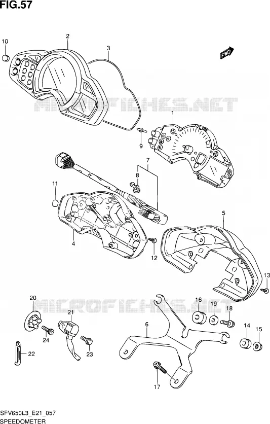 COMPTEUR (SFV650AUEL3 E21) Suzuki MOTO 650 GLADIUS 2013  SFV650U L3 (E21)