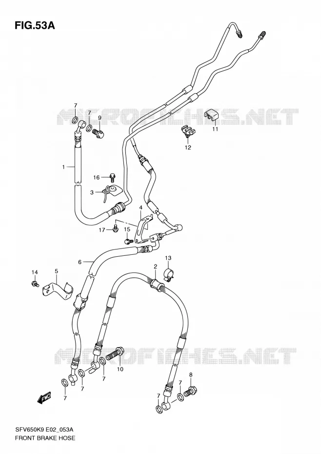 DURITE DE FREIN AVANT (SFV650AK9/UAK9/AL0/UAL0) Suzuki MOTO 650 GLADIUS 2009  SFV650UAK9(E24)