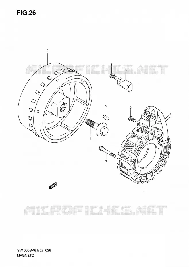ALLUMAGE ROTOR - STATOR Suzuki MOTO 1000 SV 2006  SV1000K6(E19)