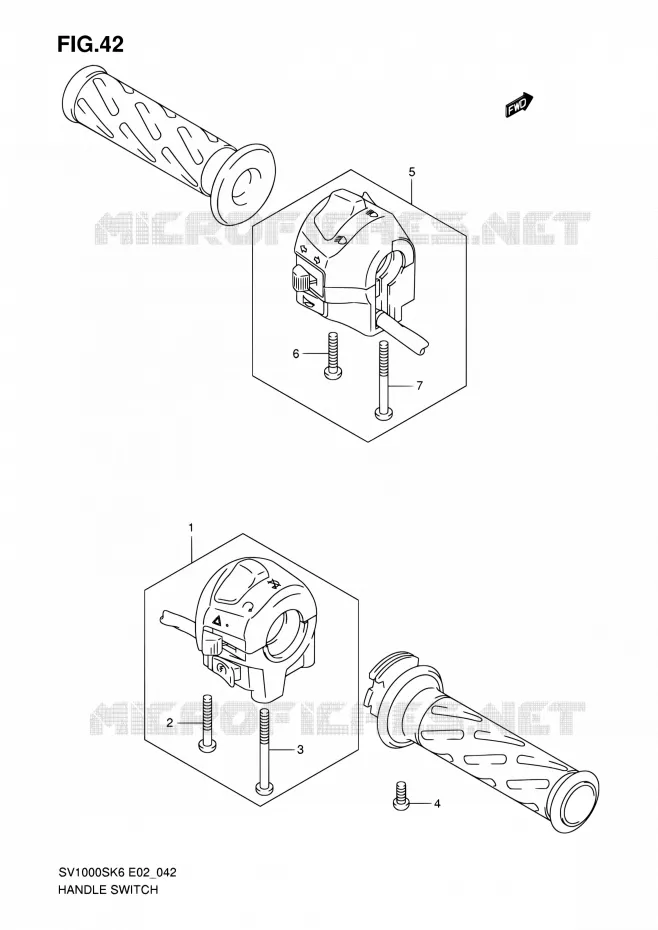 COMMODOS (SV1000/U1/U2) Suzuki MOTO 1000 SV 2007  SV1000SK7(E19)