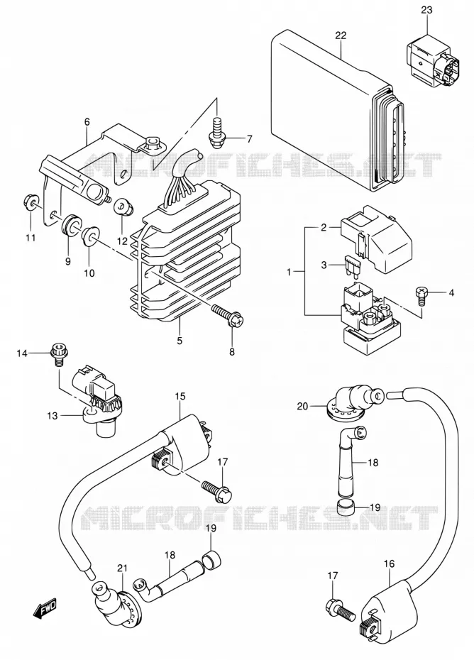 PARTIE ELECTRIQUE (SV1000/U1/U2) Suzuki MOTO 1000 SV 2005  SV1000S2ZK5