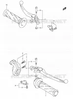 ENSEMBLE LEVIERS   POIGNEES (SV1000S/S1/S2) pour Suzuki SV 1000 2005