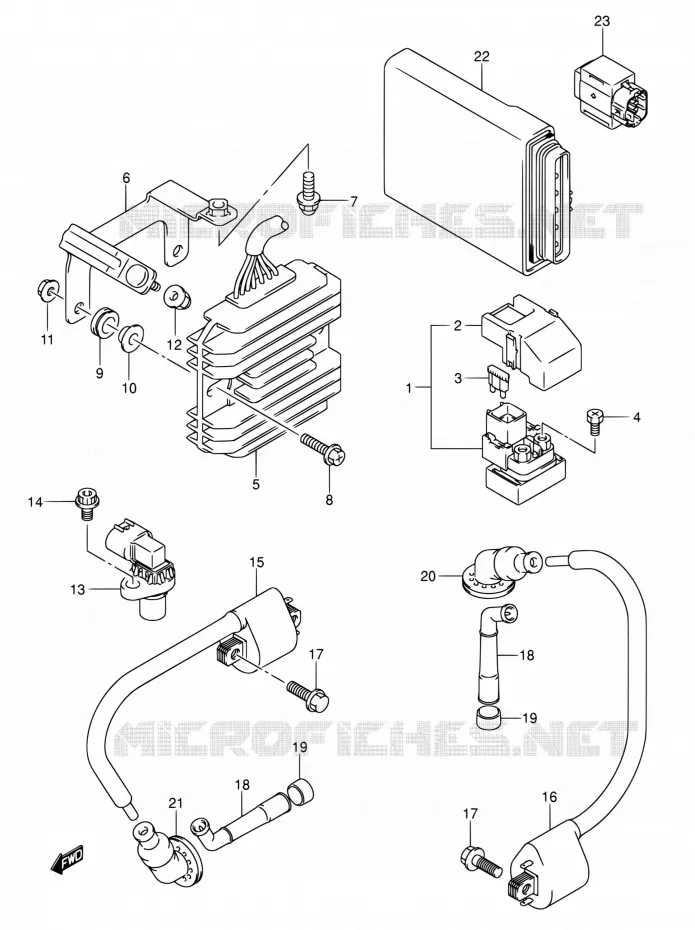 PARTIE ELECTRIQUE (SV1000S/S1/S2) Suzuki MOTO 1000 SV 2005  SV1000SZK5