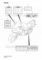 ETIQUETTE (MODEL K8/K9) pour Suzuki SV 650 2009