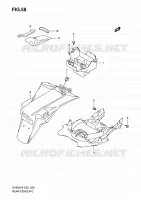 GARDE BOUE ARRIERE (WITH ABS) pour Suzuki SV 650 2008