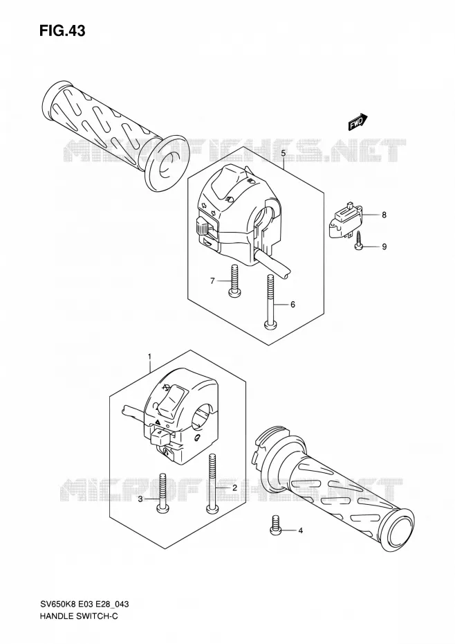 COMMODOS (SV650K8/K9/AK8/AK9) Suzuki MOTO 650 SV 2009  SV650A K9/SV650SA K9