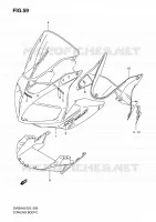 CARENAGES   ETIQUETTES (MODEL K8 WITH COWLING) pour Suzuki SV 650 2008