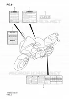 ETIQUETTE (MODEL K8/K9) pour Suzuki SV-S 650 2009