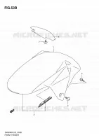GARDE BOUE AVANT (MODEL L0) pour Suzuki SV 650 2010