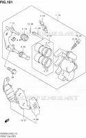 ETRIER DE FREIN AVANT (SV650SAL2 E24) pour Suzuki SV 650 2012