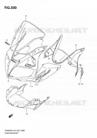 CARENAGES   ETIQUETTES (MODEL L0) pour Suzuki SV-S 650 2010